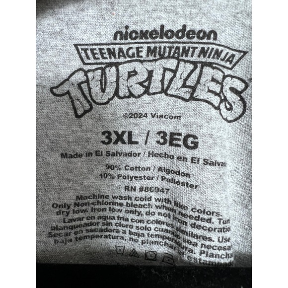 Nickelodeon TMNT Teenage Mutant Ninja Turtles Say‎ Cheese! T-Shirt 3XL - Picture 3 of 4